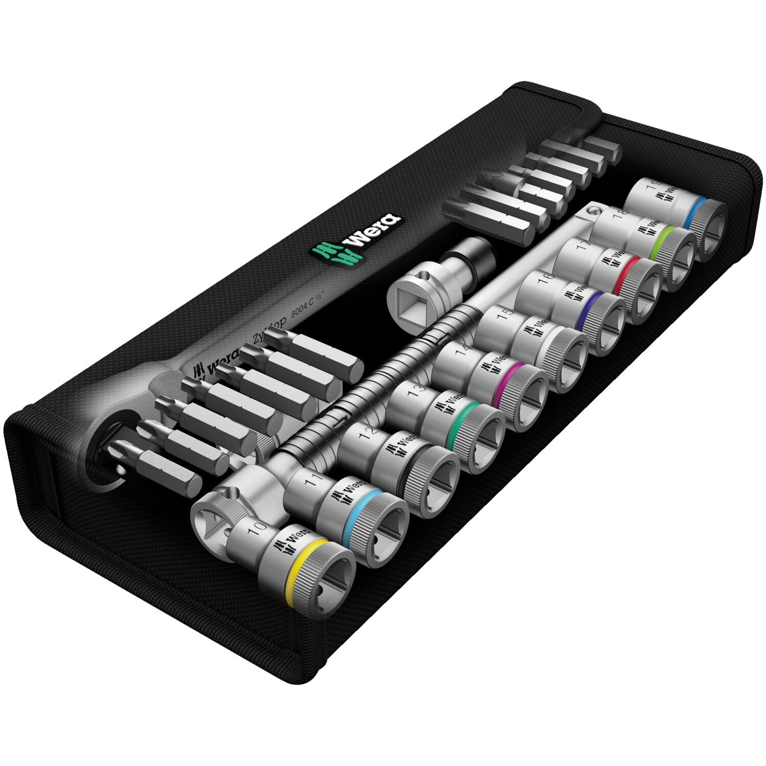 Wera Zyklop metal ratchet switch kit 1/2" drive Metric sizes