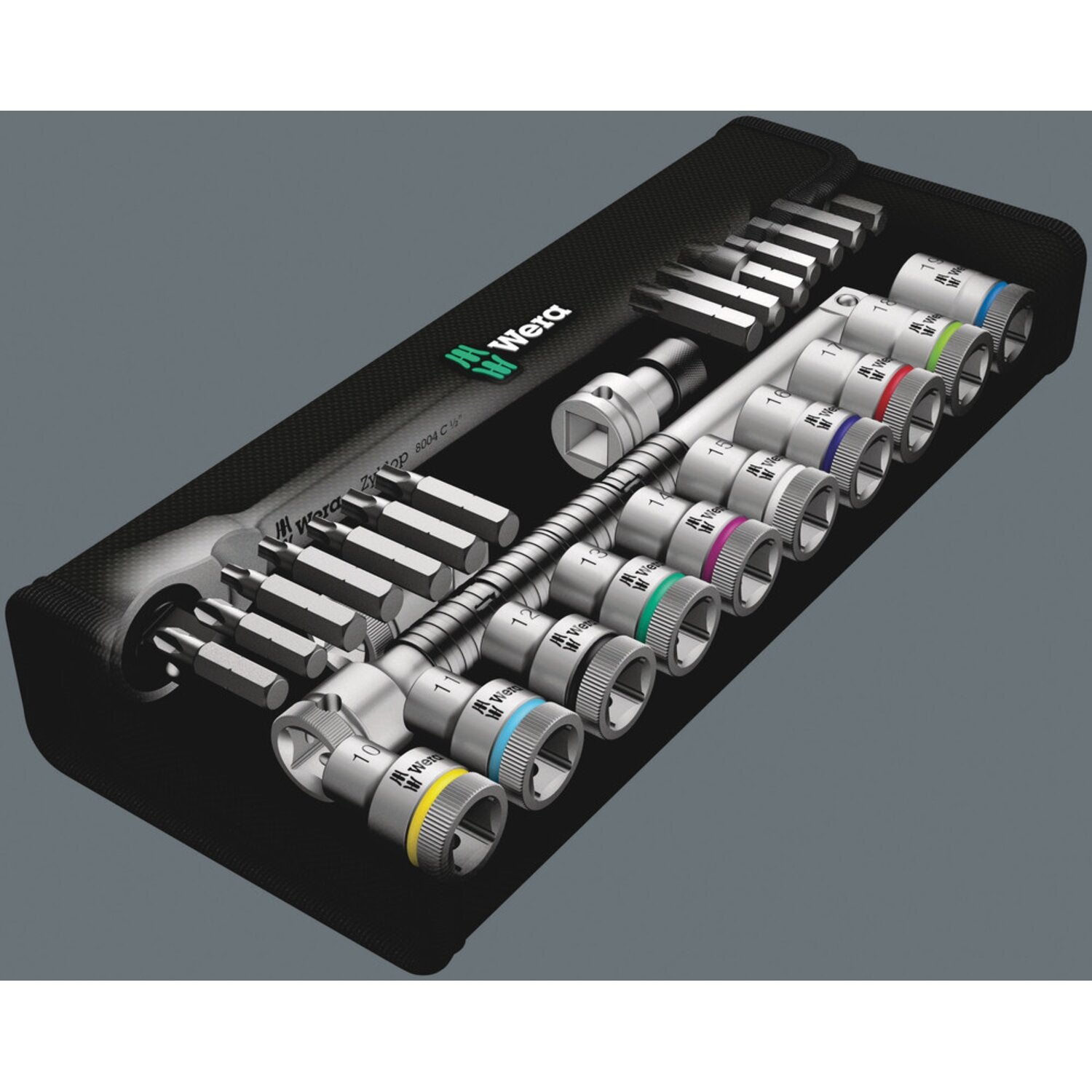 Wera Zyklop metal ratchet switch kit 1/2" drive Metric sizes