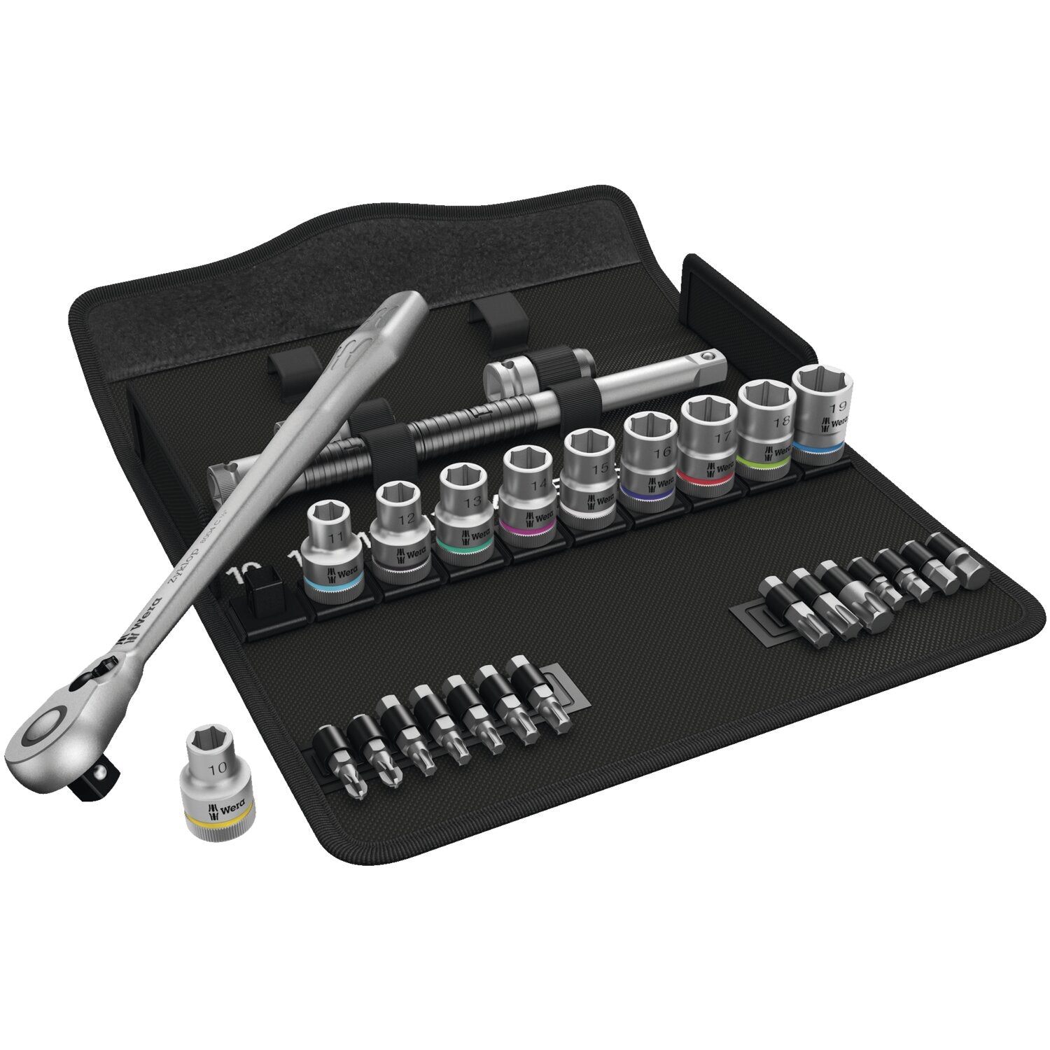Wera Zyklop metal ratchet switch kit 1/2" drive Metric sizes