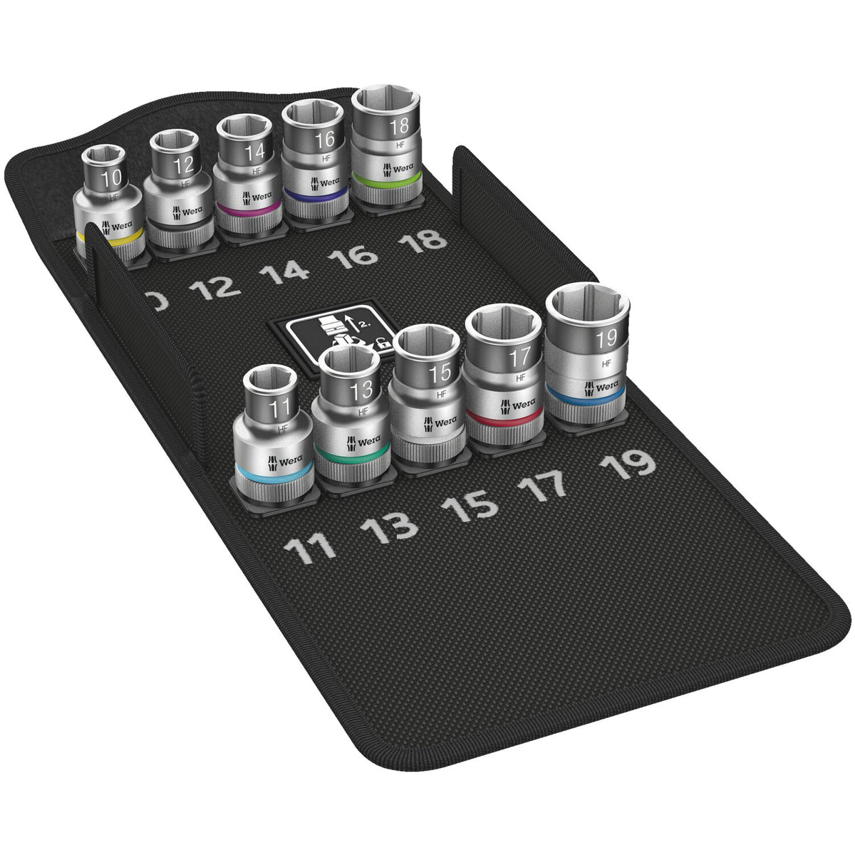 Wera Zyklop 1/2" Hex socket set with holding function Metric