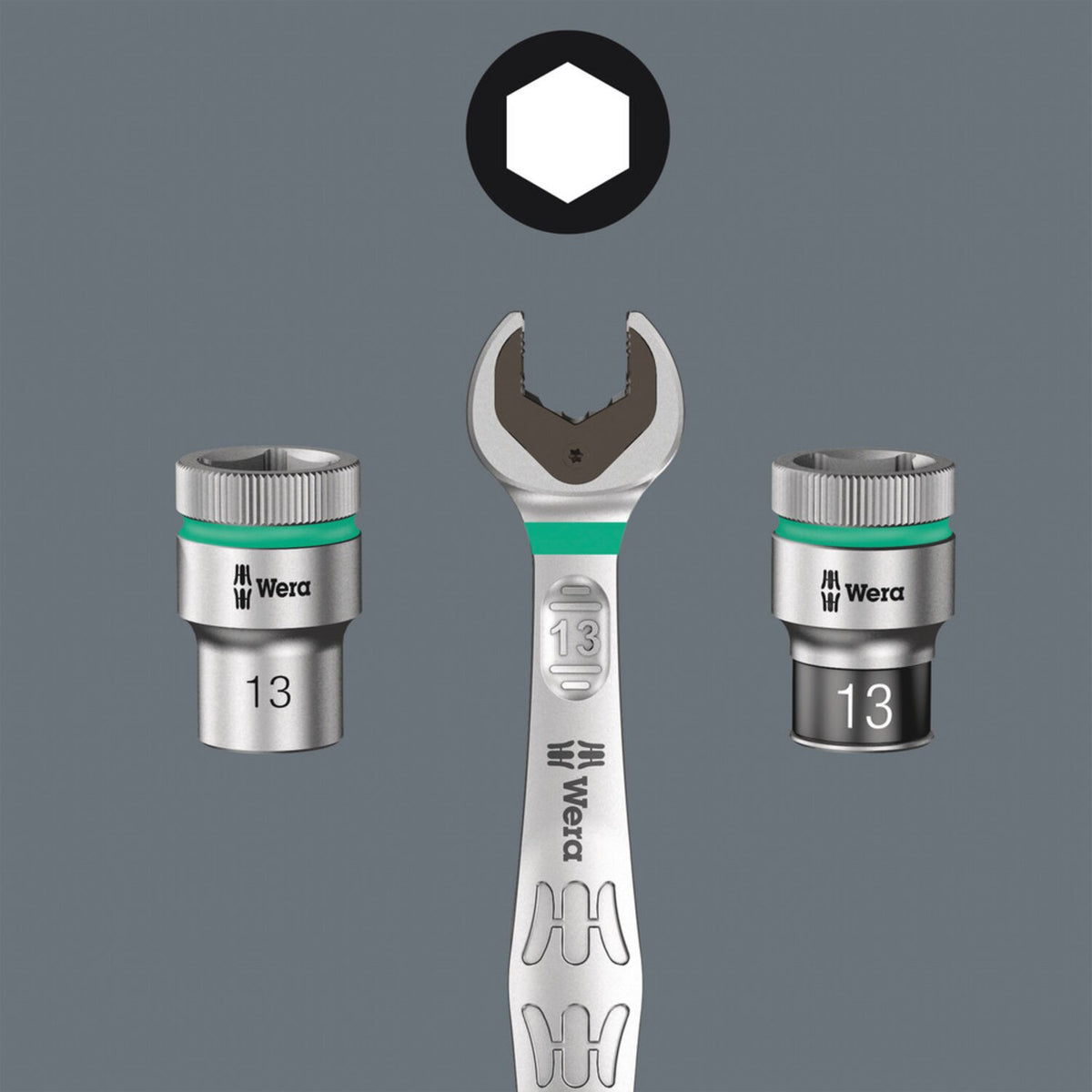 Wera ratcheting wrench open/ box end 19mm Joker - Metric