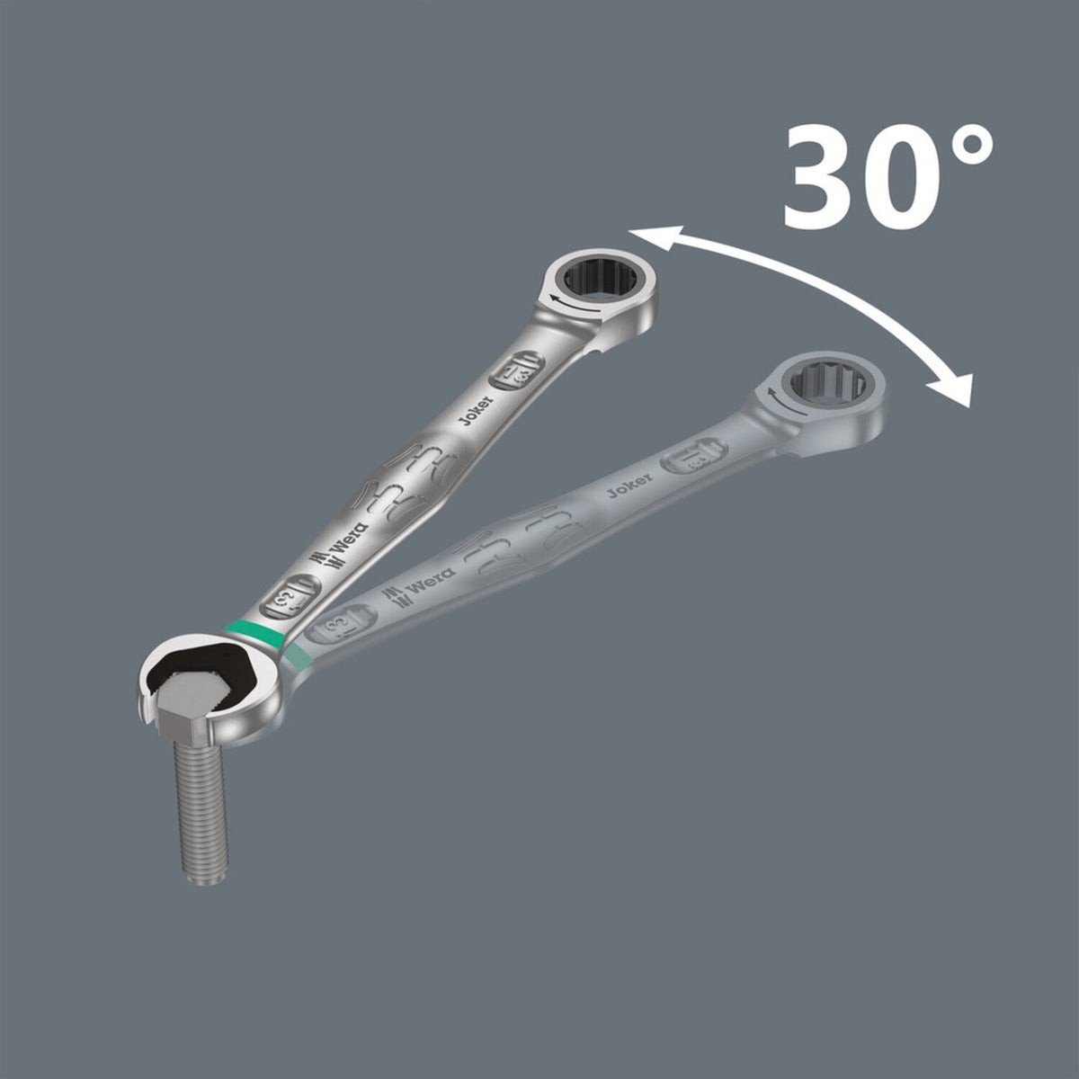 Wera ratcheting wrench open/ box end 1/2" Joker - US sizes