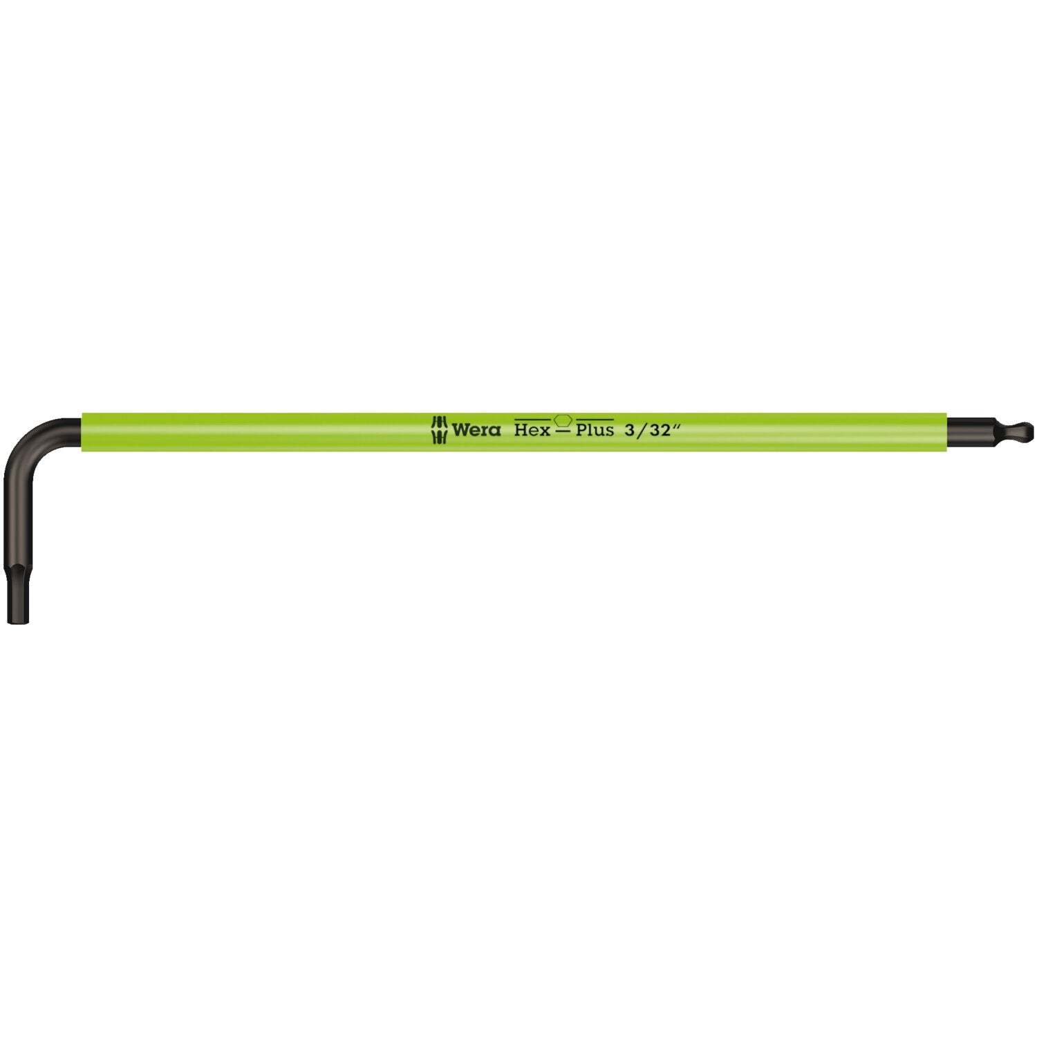 Wera hex key multicolor bright green - US sizes 3/32"