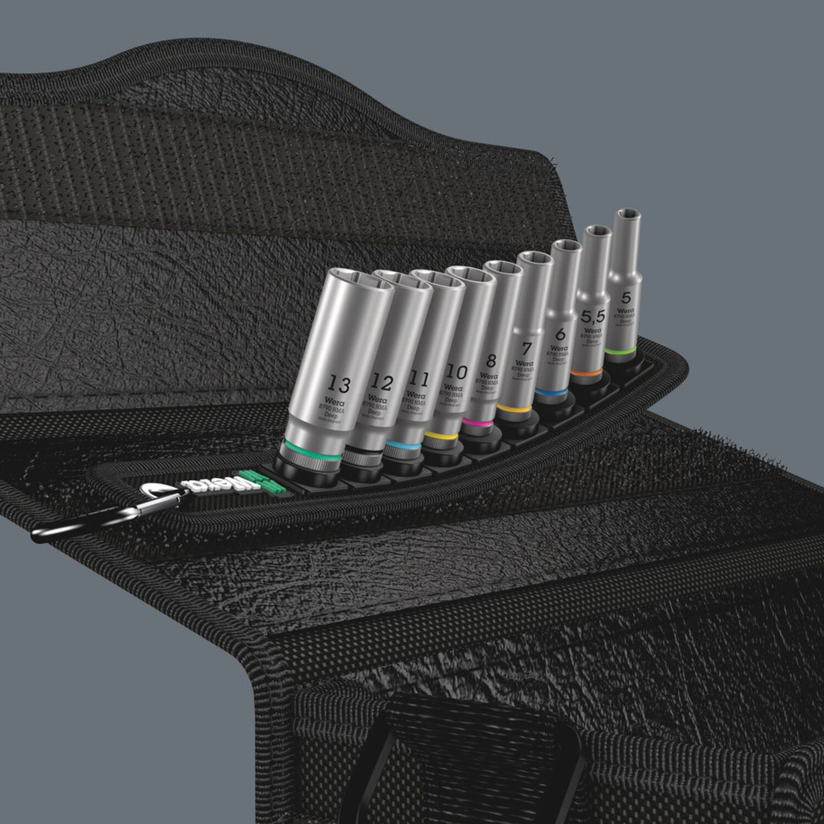 Wera socket belt with hex deep sockets - Metric