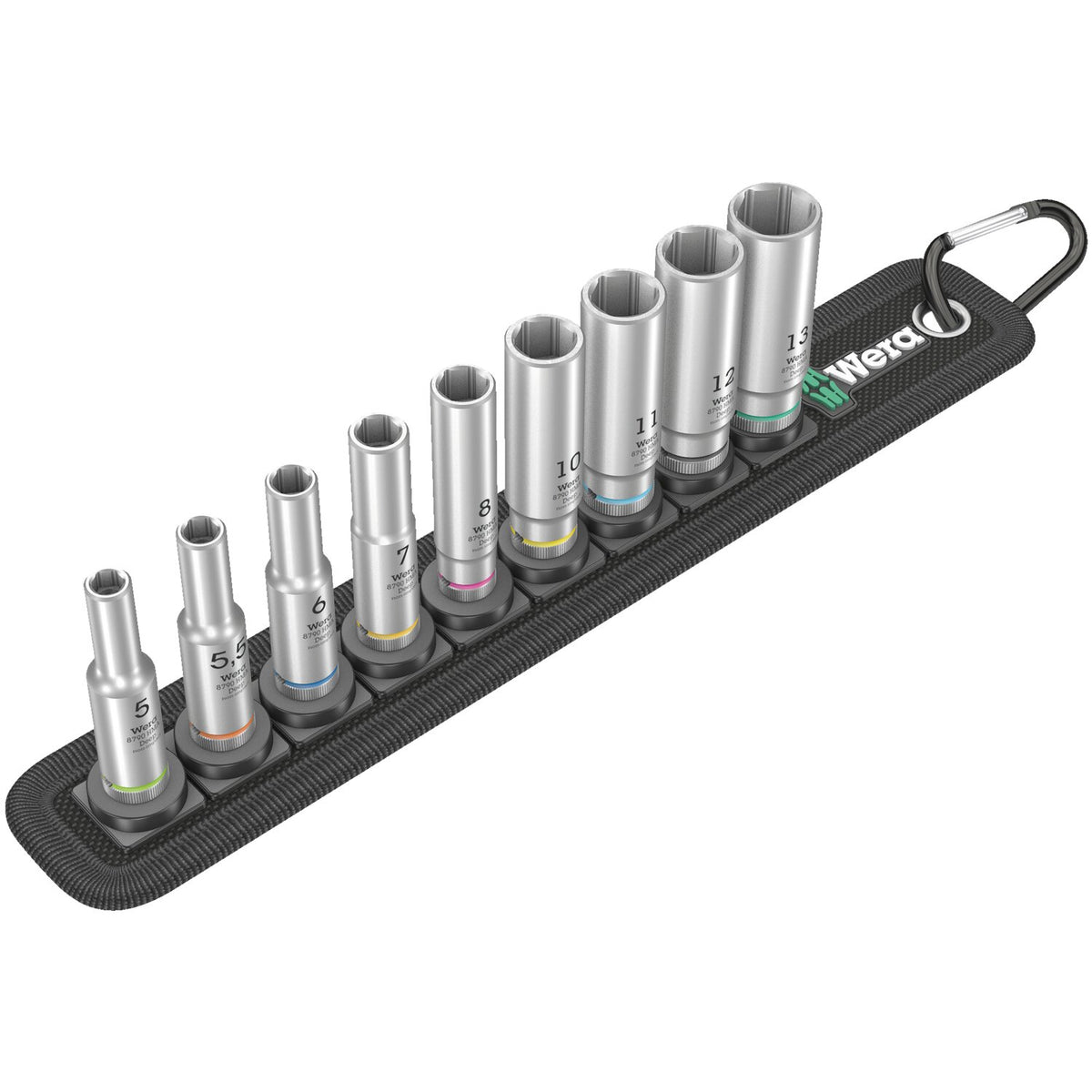 Wera socket belt with hex deep sockets - Metric