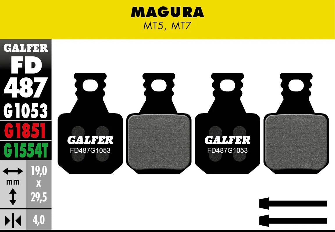 Galfer G1053 Standard Semi-Metallic Brake Pads for Magura MT5/MT7