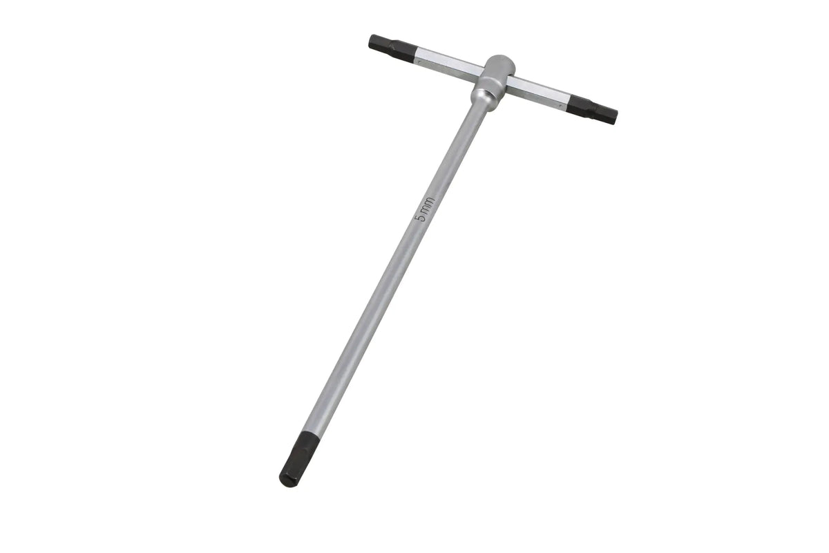 Bikeservice T-Handle Hex Wrench 5mm 180mm Silver