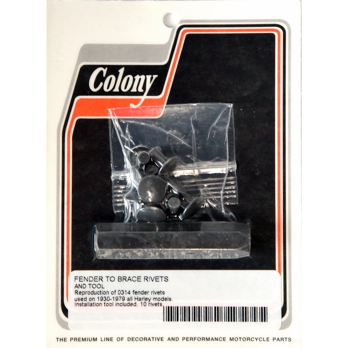 Colony rear fender hinge rivet tool