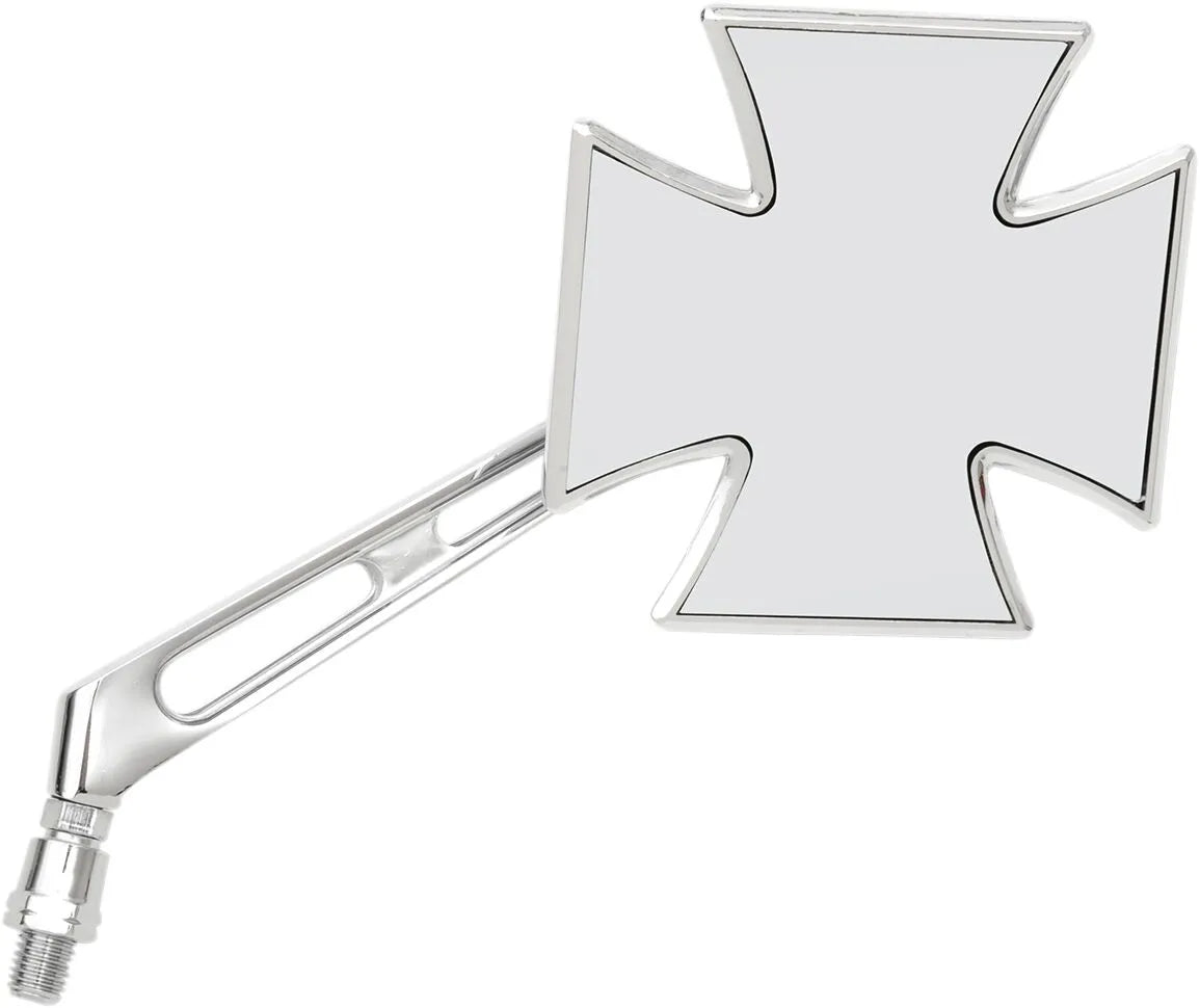 Emgo Maltese Cross Mirror - Chrome, 4-inch