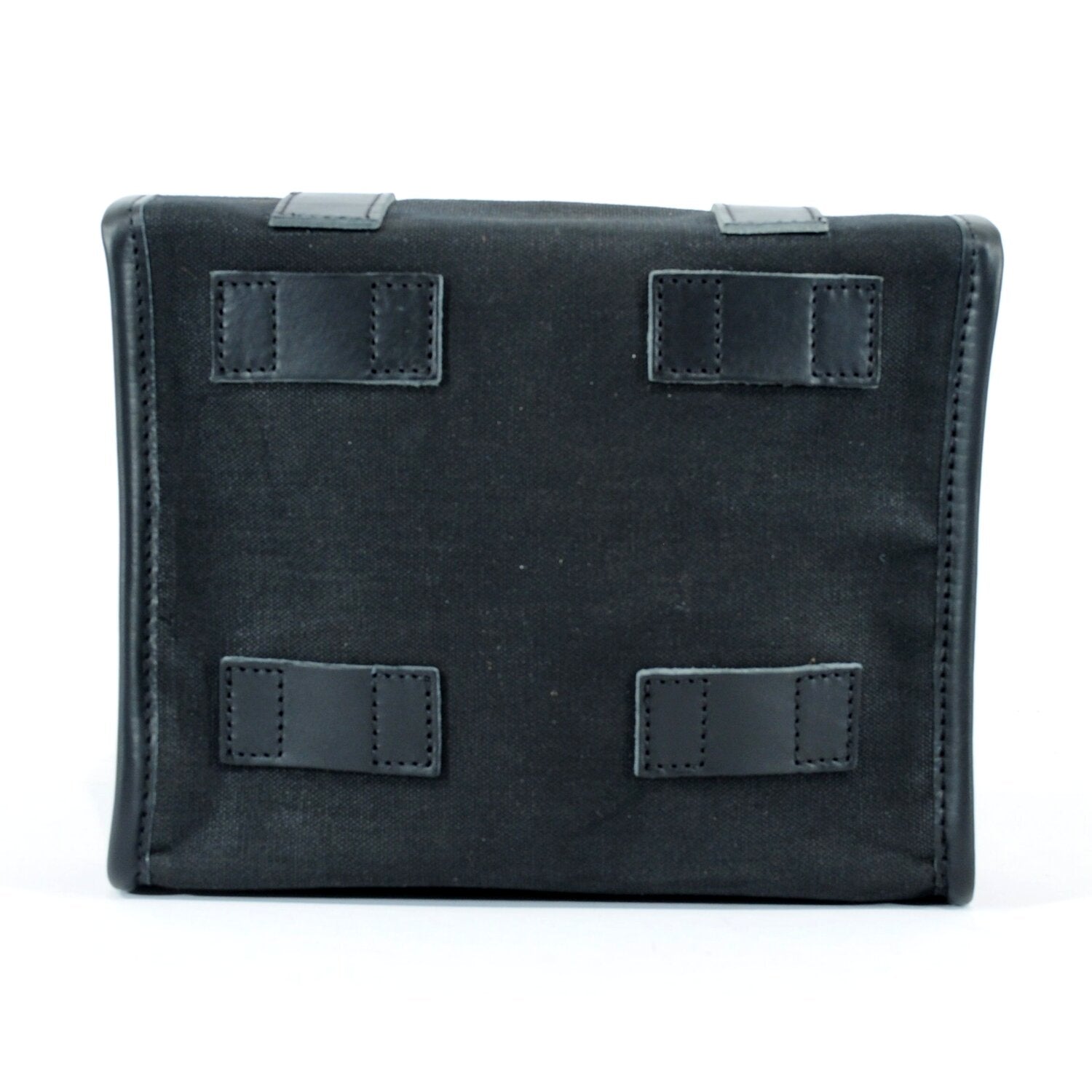 Longride 'Mini' waxed cotton saddlebag - Black