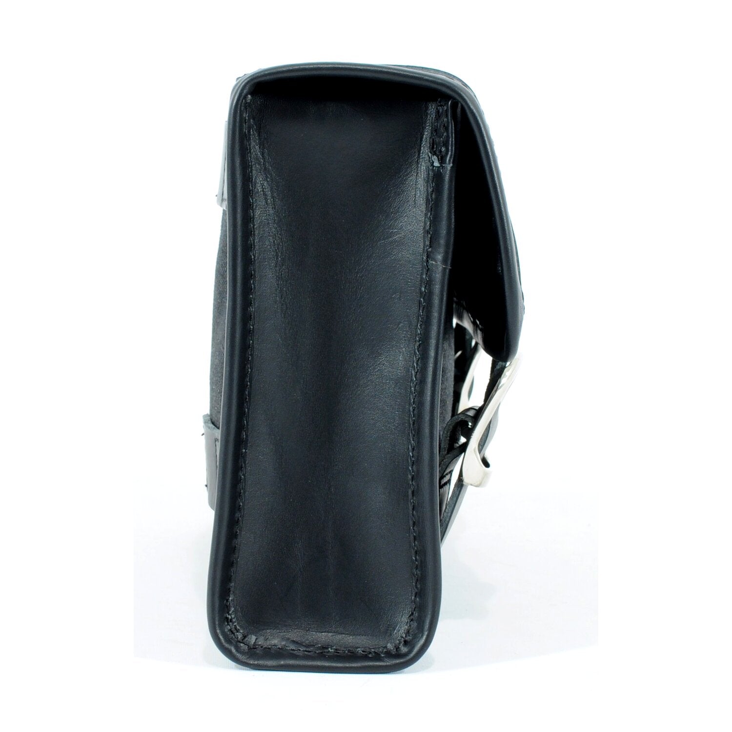 Longride 'Mini' waxed cotton saddlebag - Black