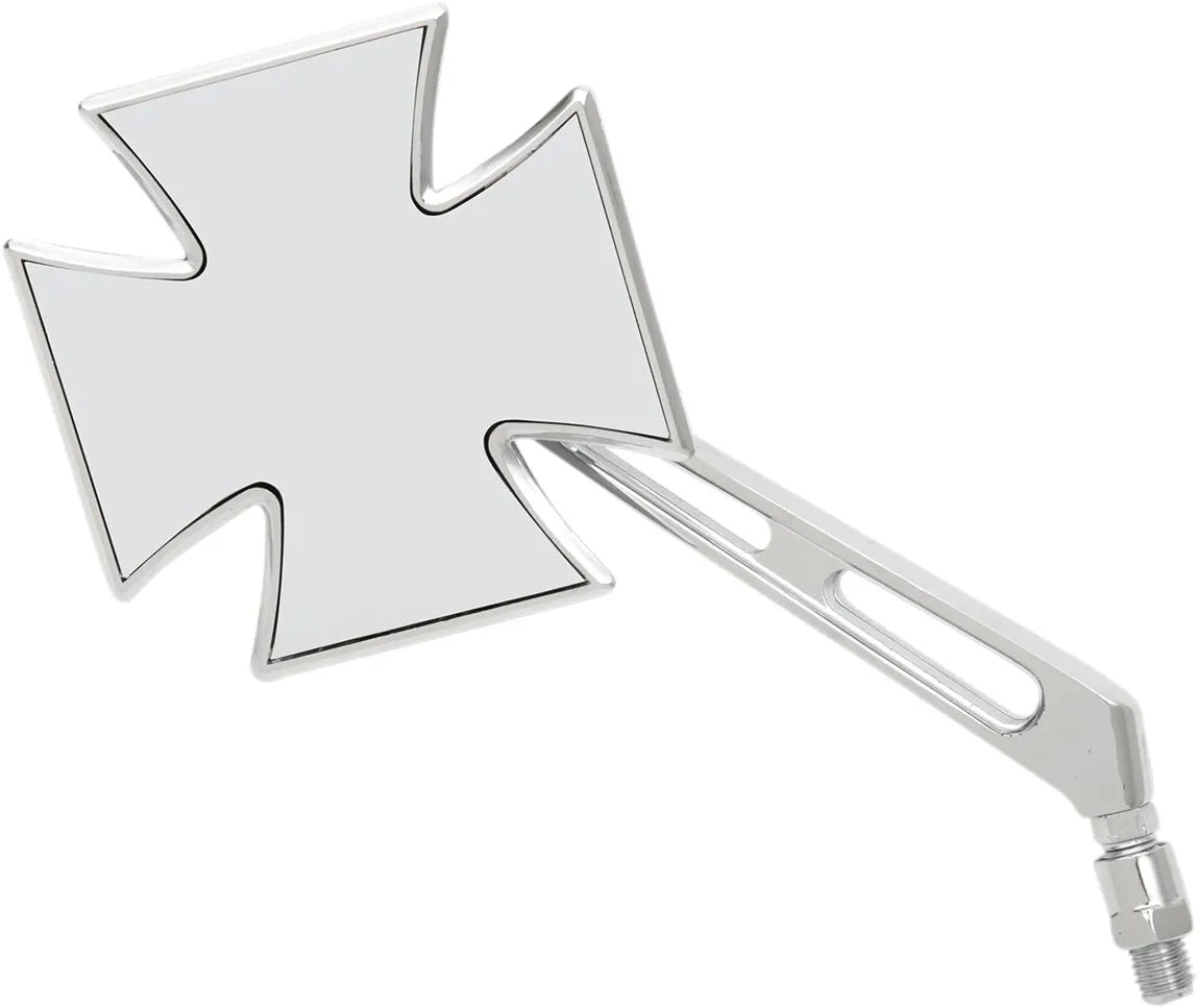 Emgo Maltese Cross Mirror - Chrome, 4 Inch