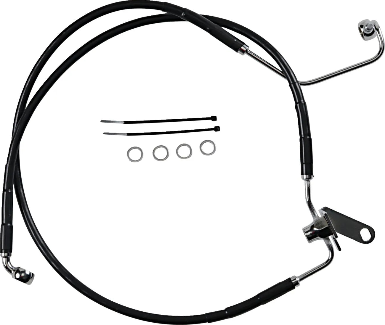 Drag Specialties Verlängerter Bremsschlauch-Kit für hinten