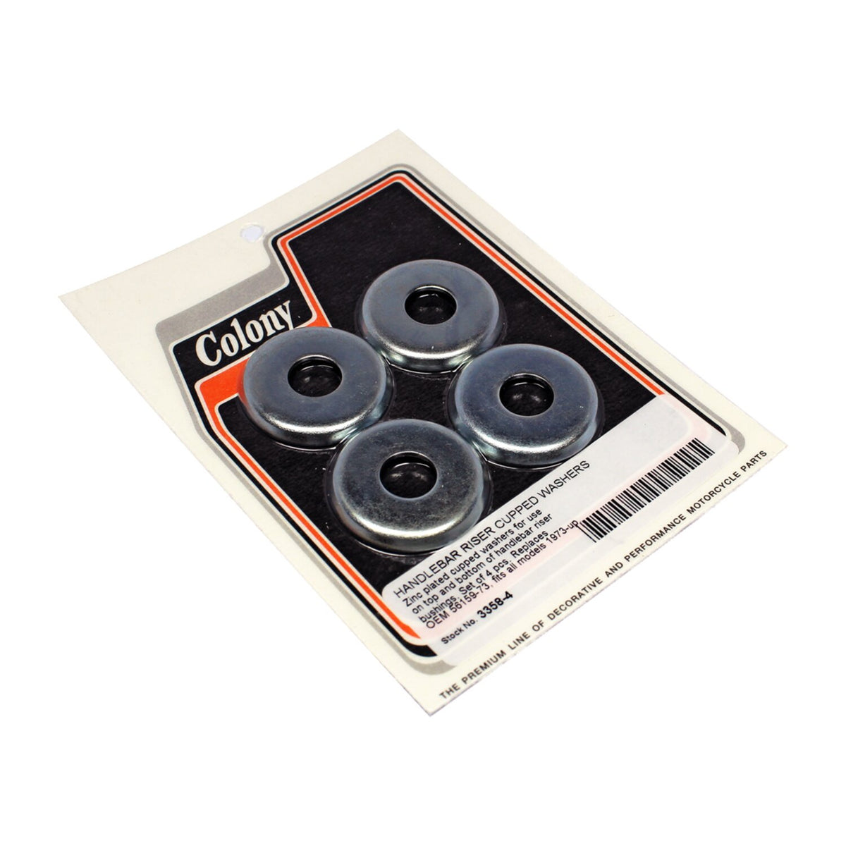 Colony handlebar riser cupped washer kit - Zinc