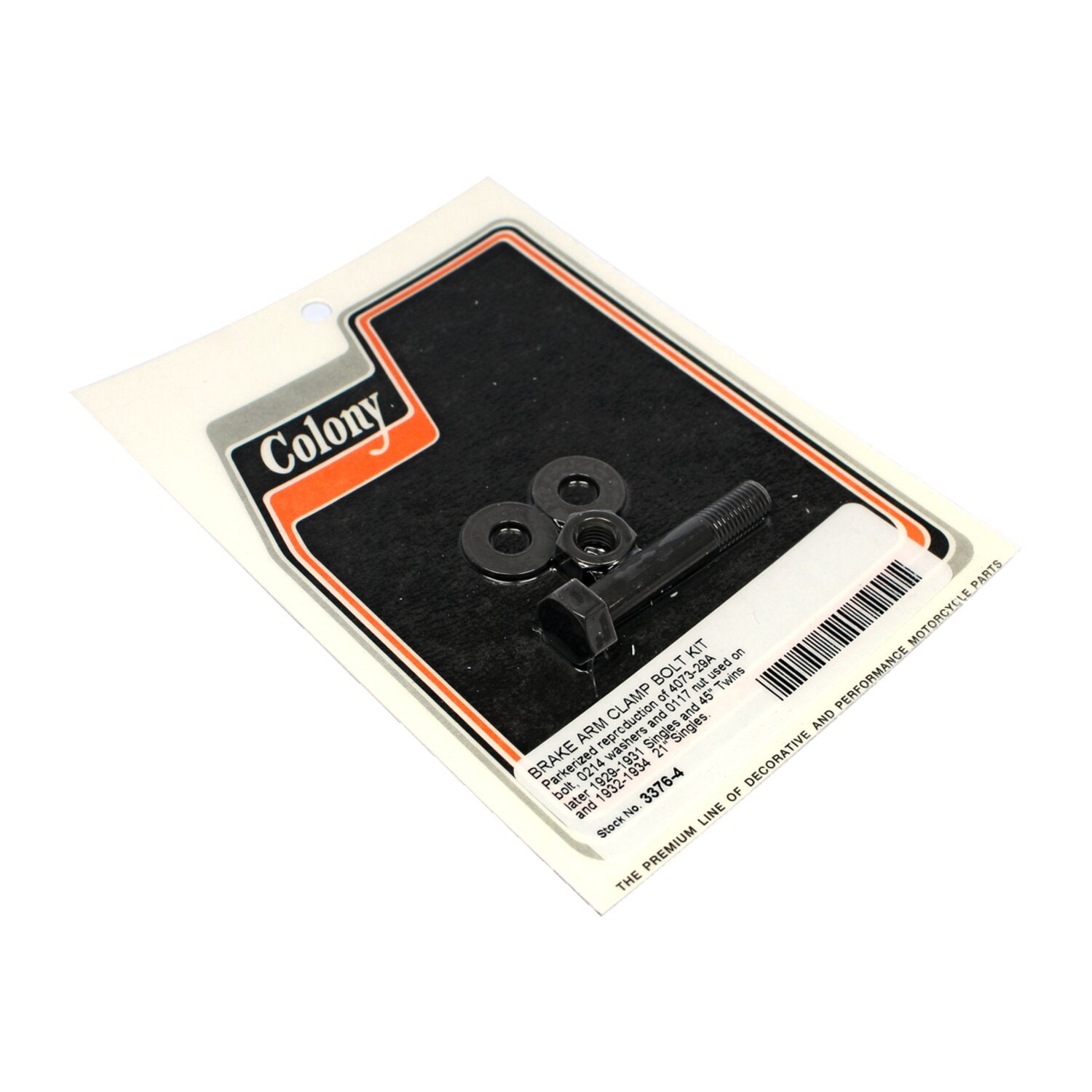 Colony brake arm clamp bolt kit