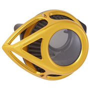 Arlen Ness Clear Tear air cleaner assembly - Gold