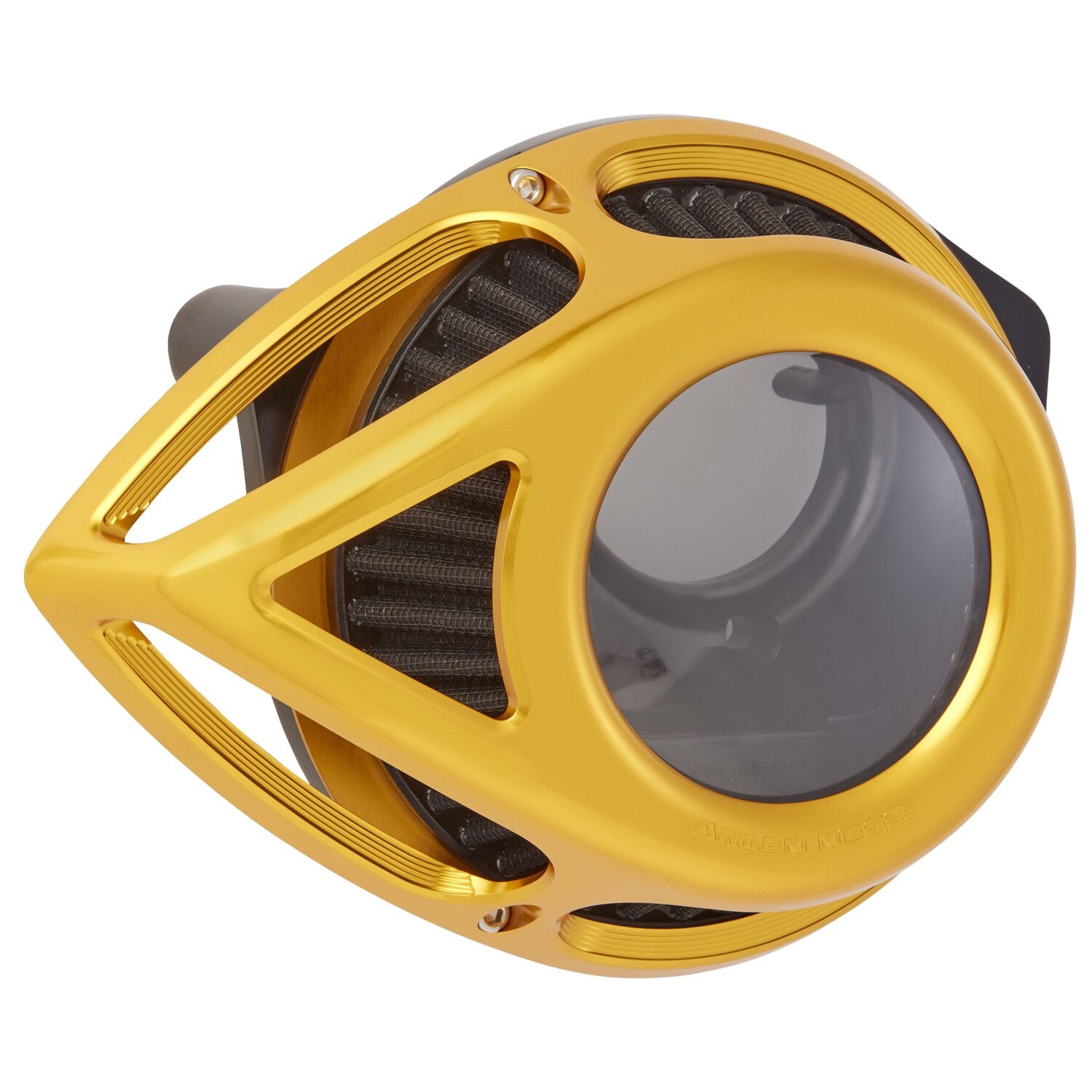 Arlen Ness Clear Tear air cleaner assembly - Gold