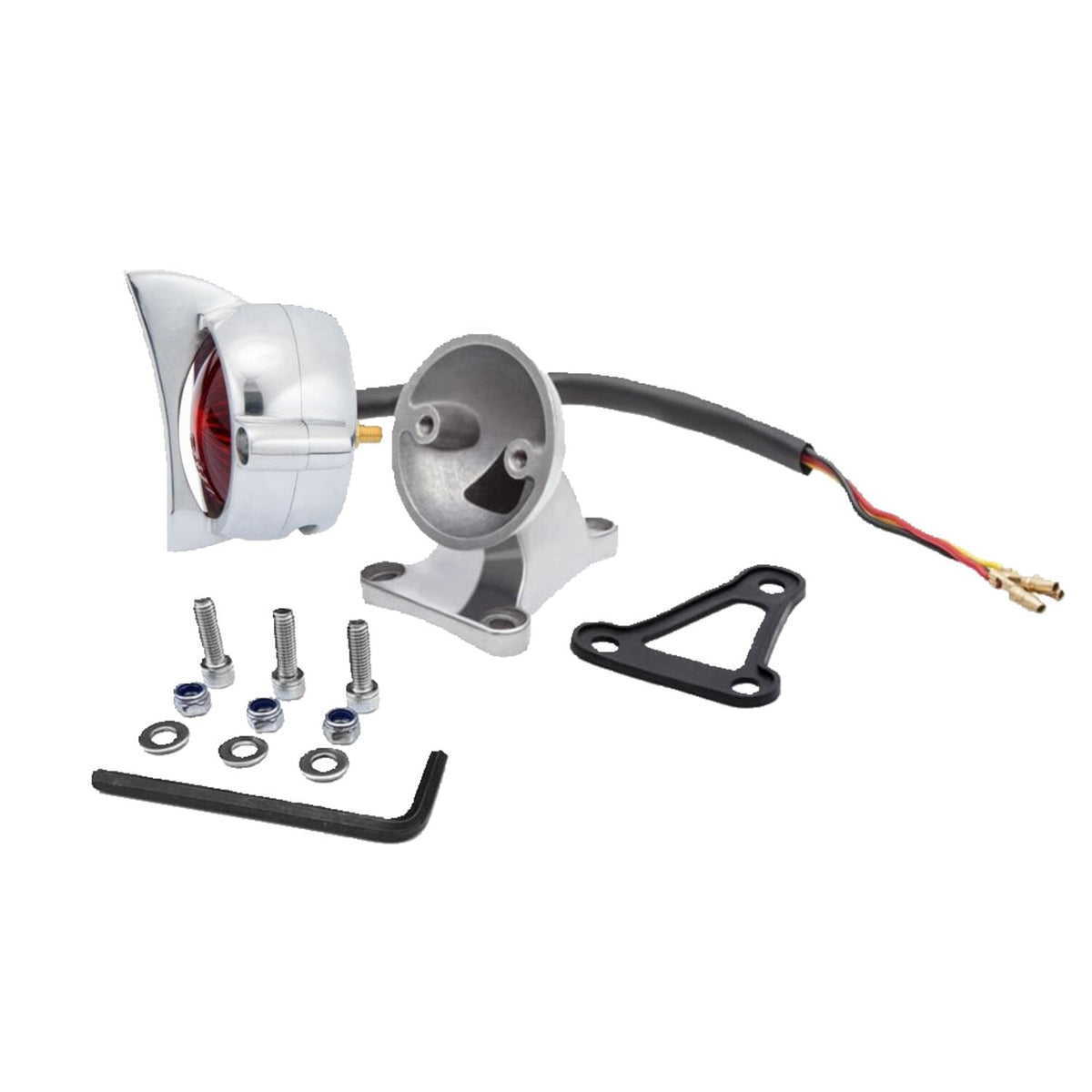 Motone Cuda taillight & fender mount kit - Polished - ECE