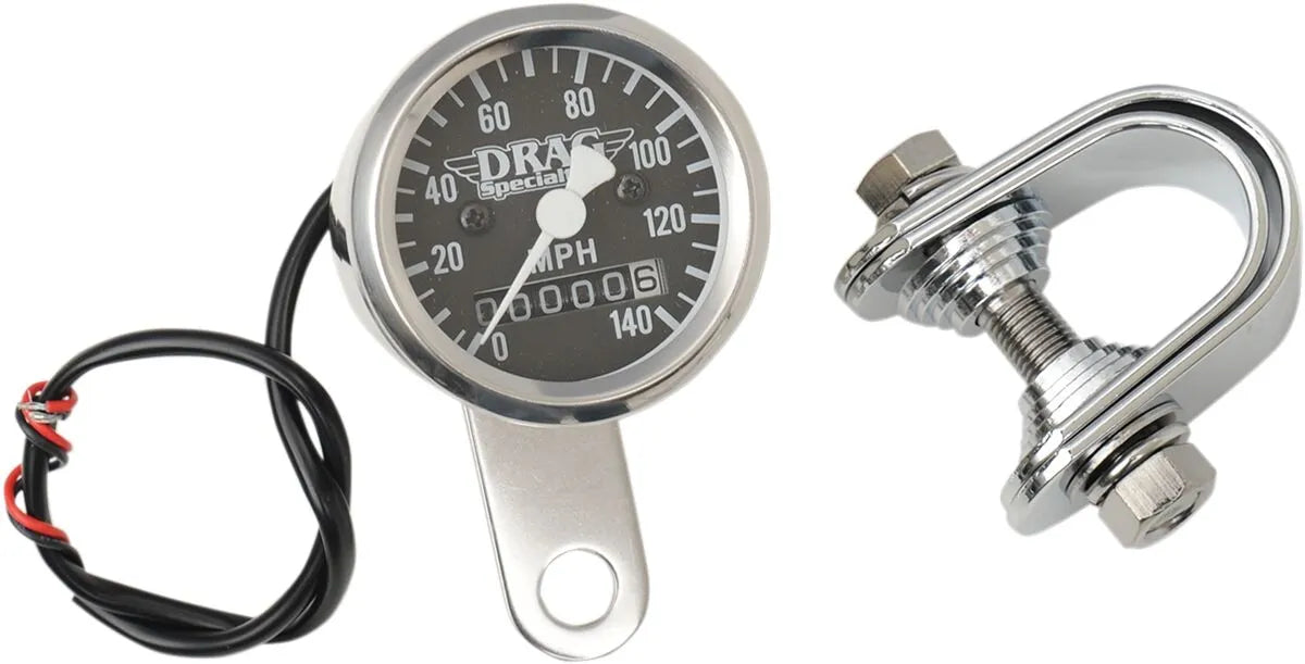 Drag Specialties 1-7/8" Mini Speedometer 140 Mph