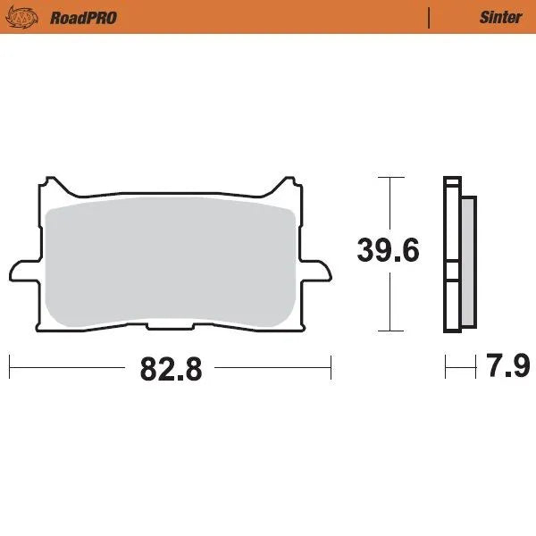 Moto-master Roadpro Sinter Brake Pad Front - Front
