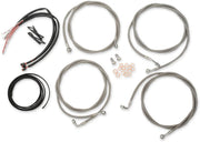 LA CHOPPERS Stainless Braided Cable/Brake Line Kit for Handlebar