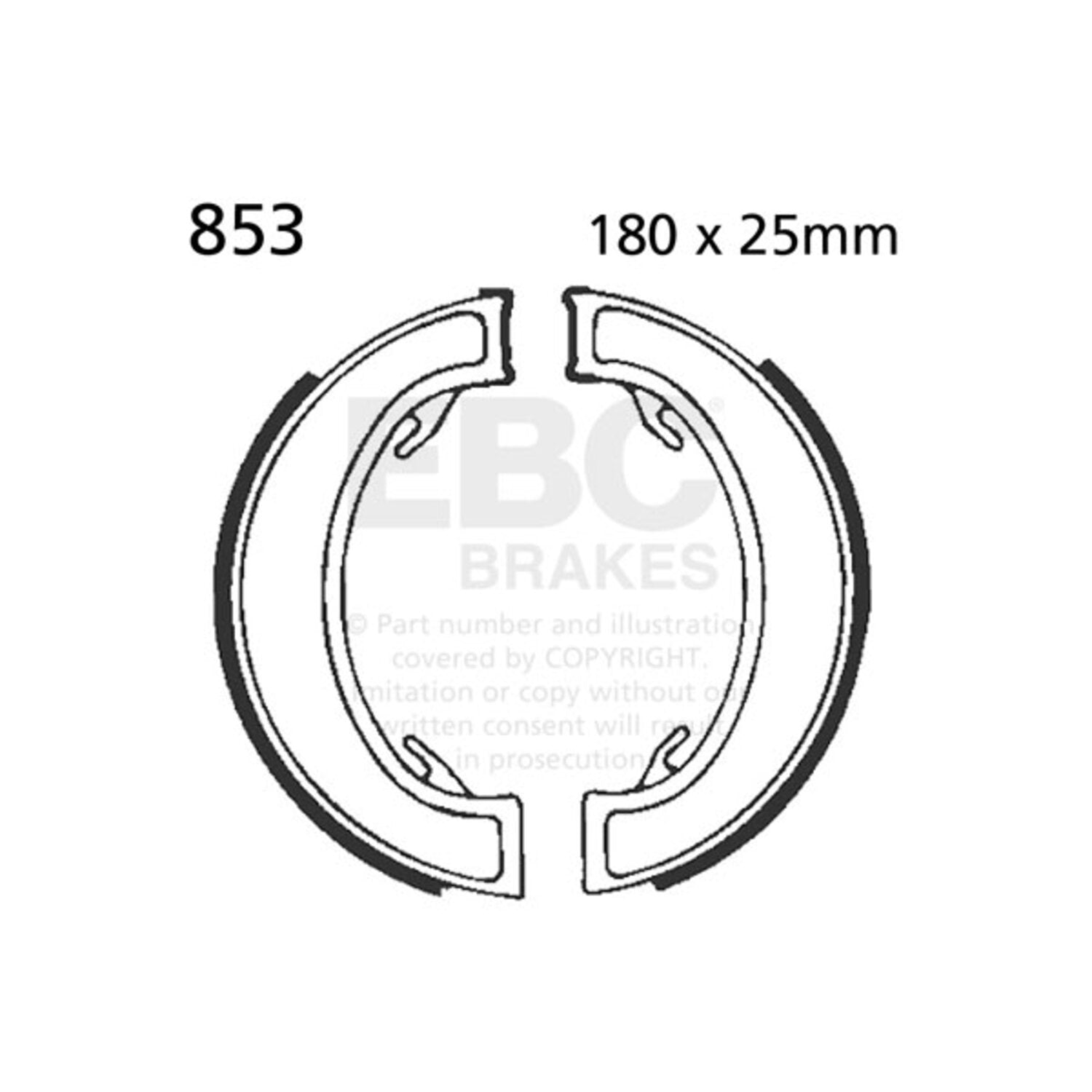 EBC plain brake shoes
