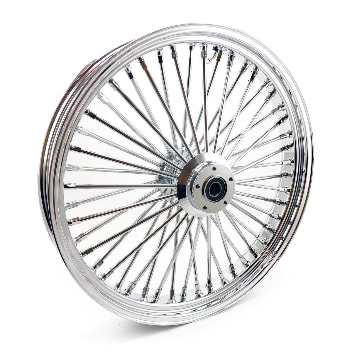 MCS radial 48 fat spoke front wheel 3.50 x 23 DF chrome