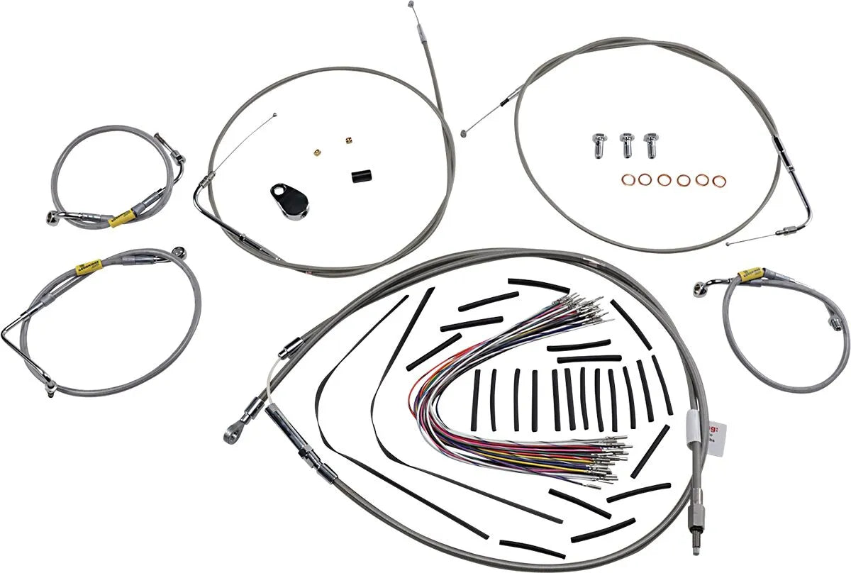Burly Brand Control Kit for Early Touring Bikes with Bagger Bars
