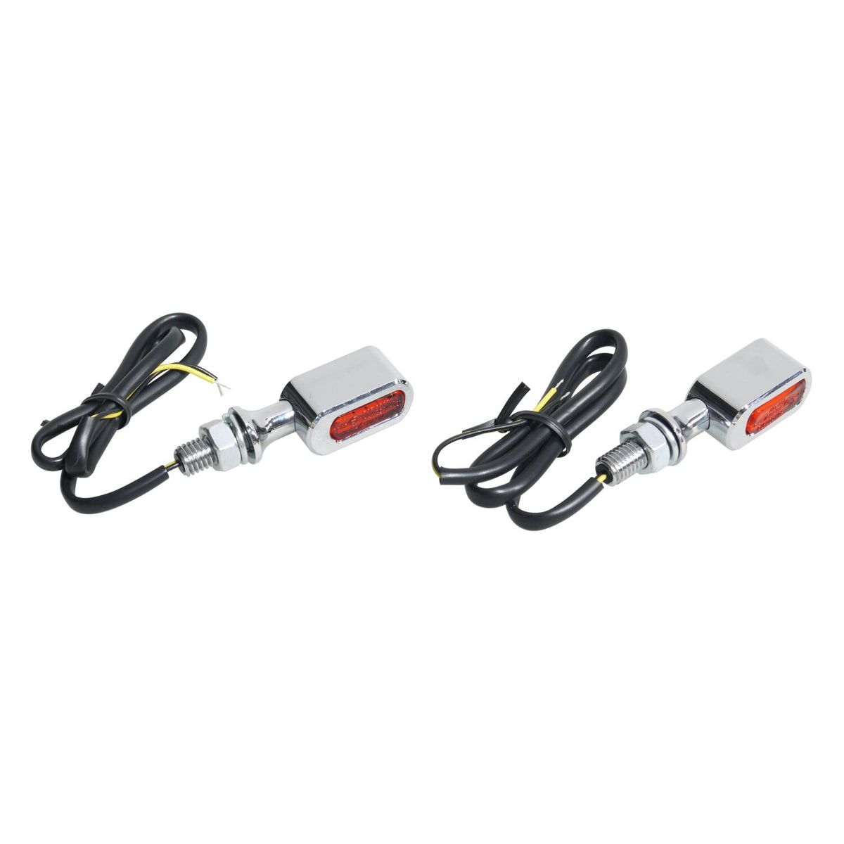 MCS Fastline LED 3-1 taillight/turn signals - Chrome/amber lens