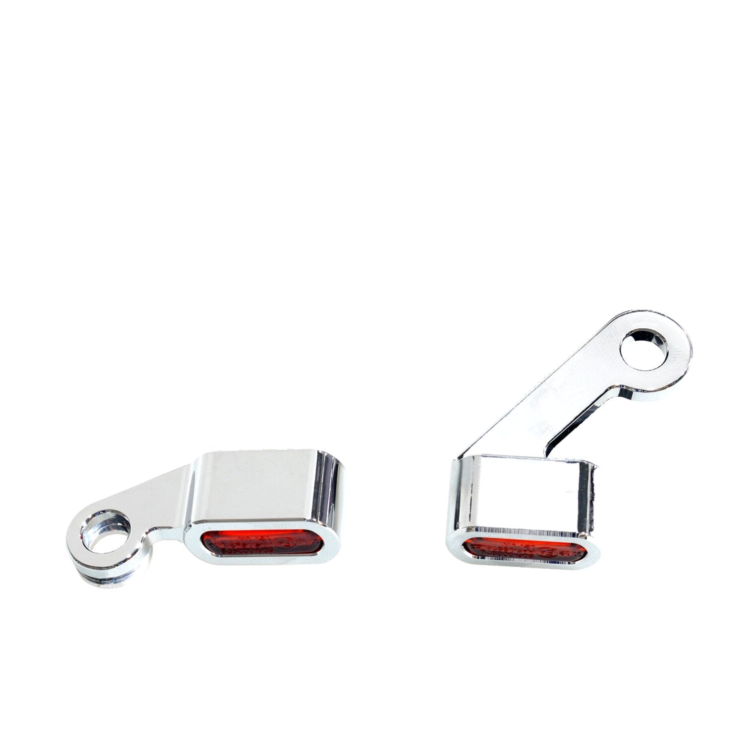 MCS Fastline below bar LED turn signal set - Chrome amber lens