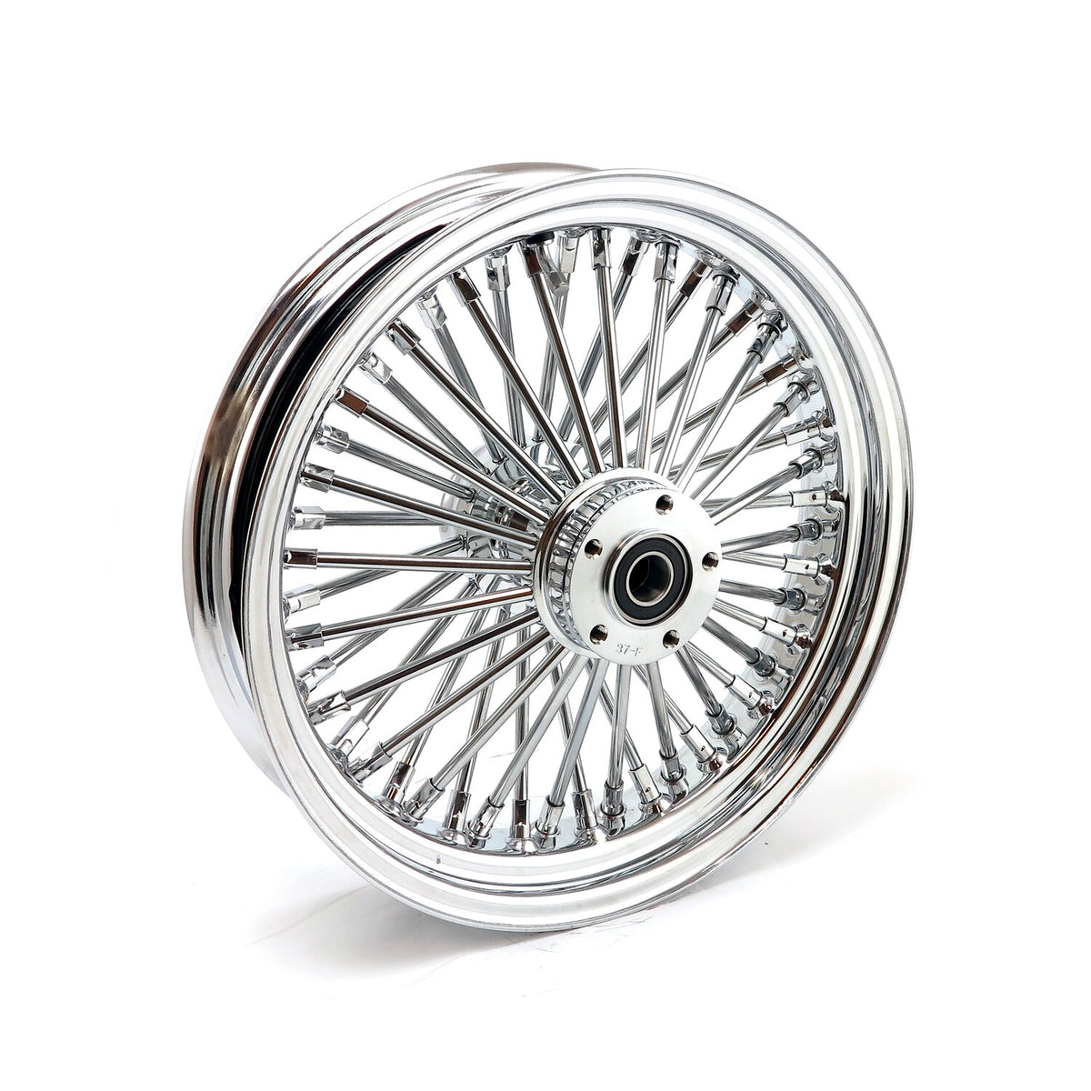 MCS radial 48 fat spoke rear wheel 3.50 x 16 chrome
