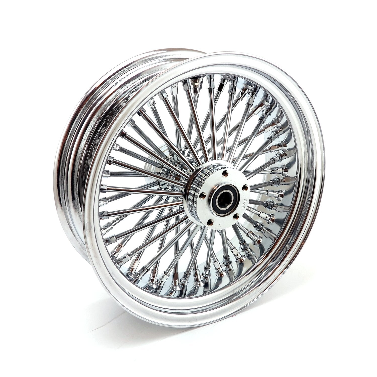 MCS radial 48 fat spoke rear wheel 5.50 x 16 chrome