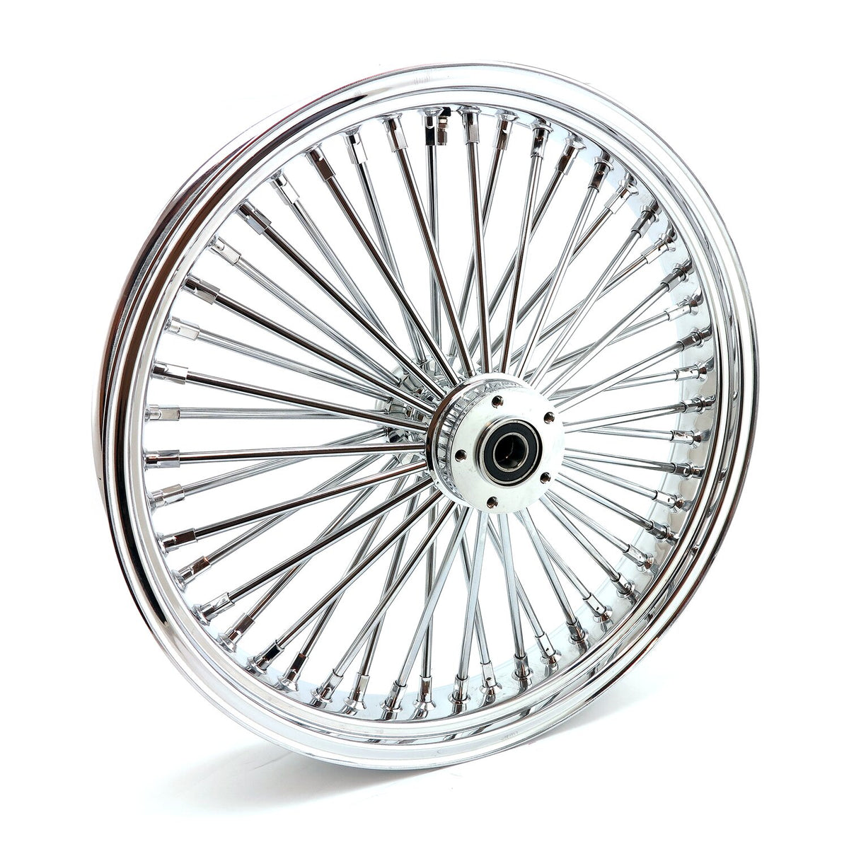 MCS radial 48 fat spoke front wheel 3.50 x 21 DF chrome