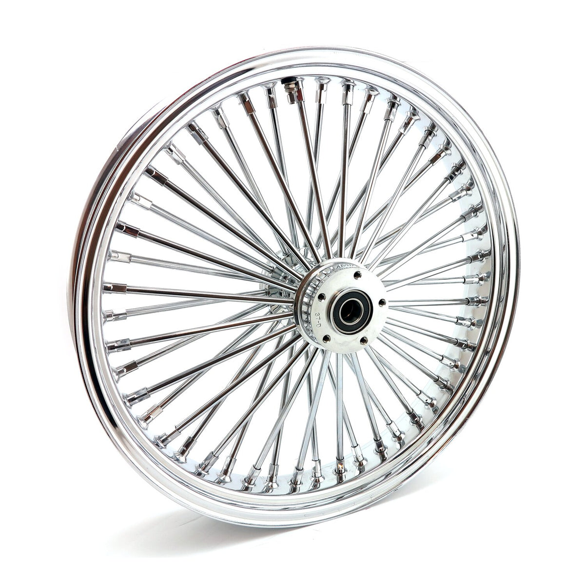MCS radial 48 fat spoke front wheel 3.50 x 21 DF chrome