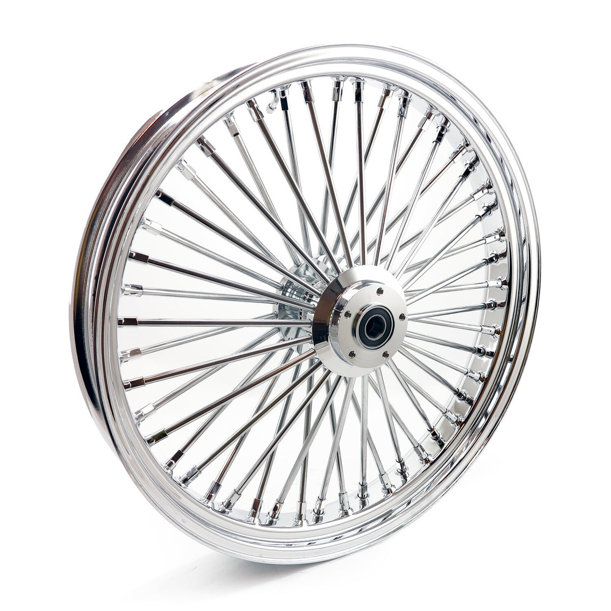 MCS radial 48 fat spoke front wheel 3.50 x 23 SF chrome