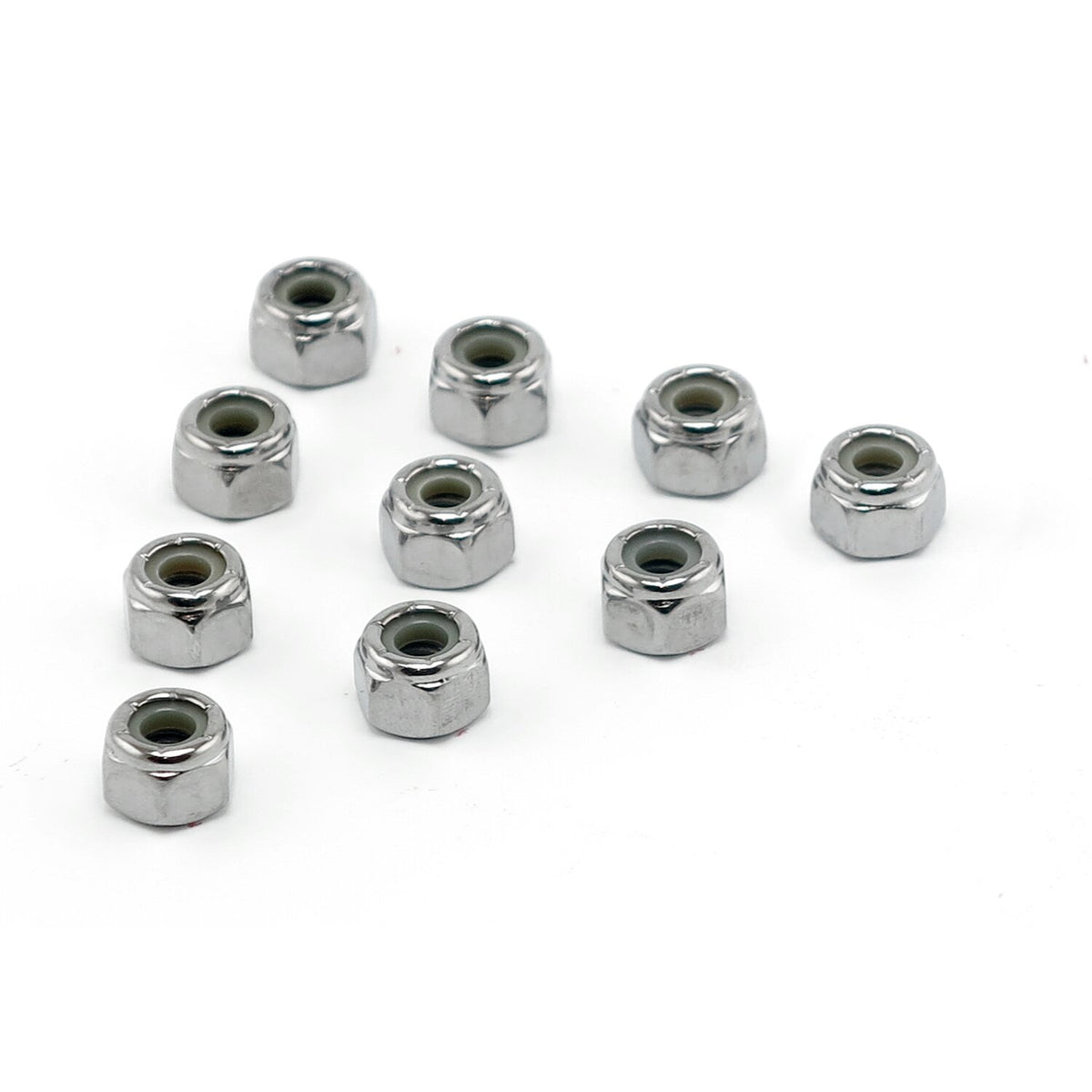 Colony 3/8-24 nylon insert lock nuts chrome