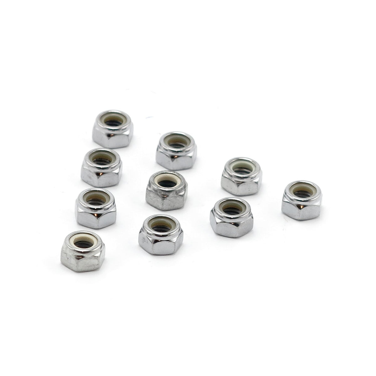 Colony M8 x 1.25 Nylon insert lock nuts - Chrome