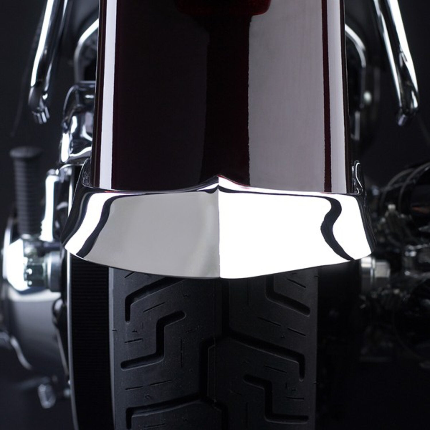 National Cycle cast rear fender tip - Chrome