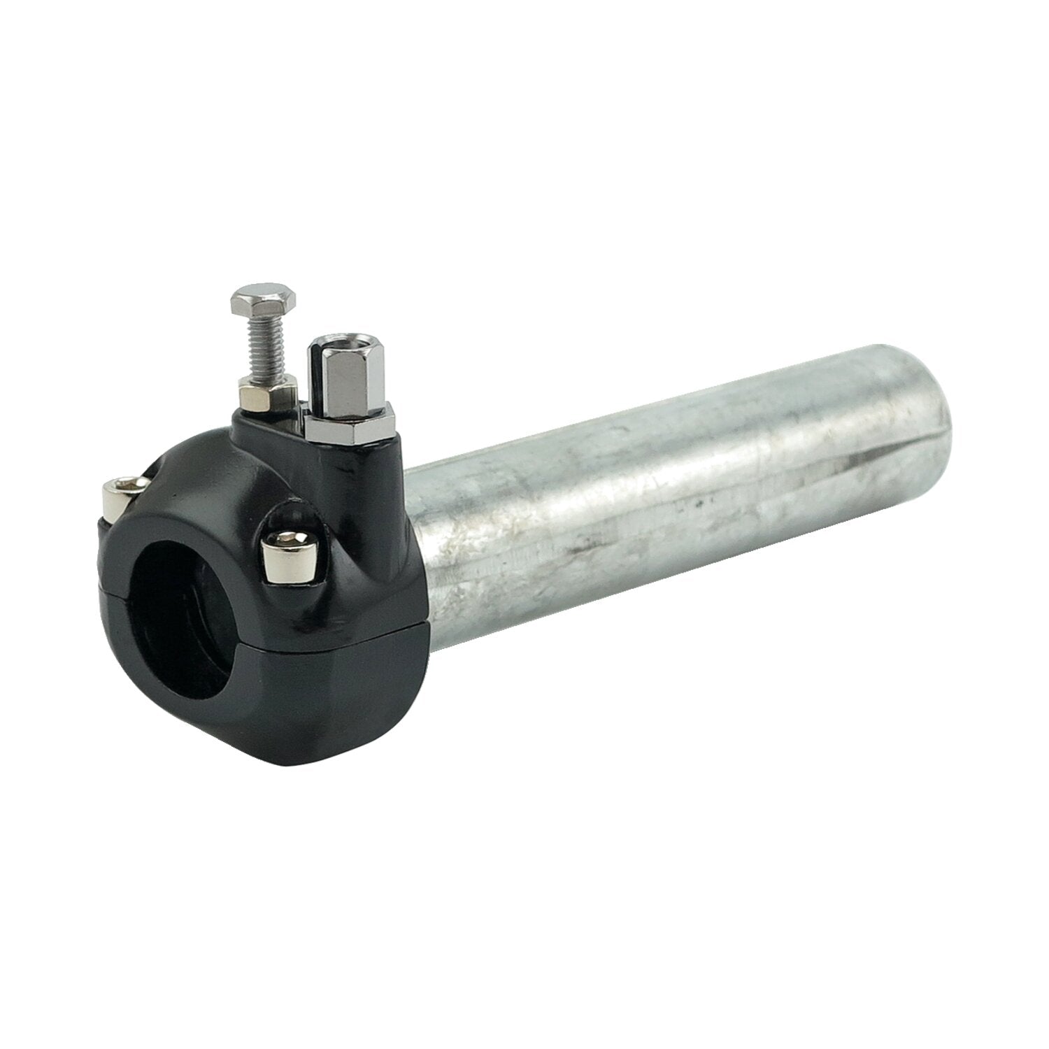 MCS Universal metal throttle grip 7/8" handlebars black