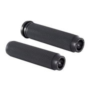 Rough Crafts knurled rubber handlebar grips - Black