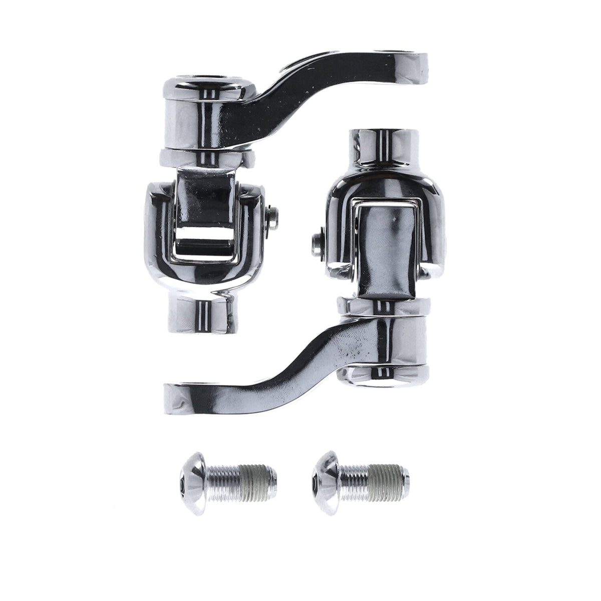 MCS M8 Softail passenger footpeg mount kit 360° adj - Chrome