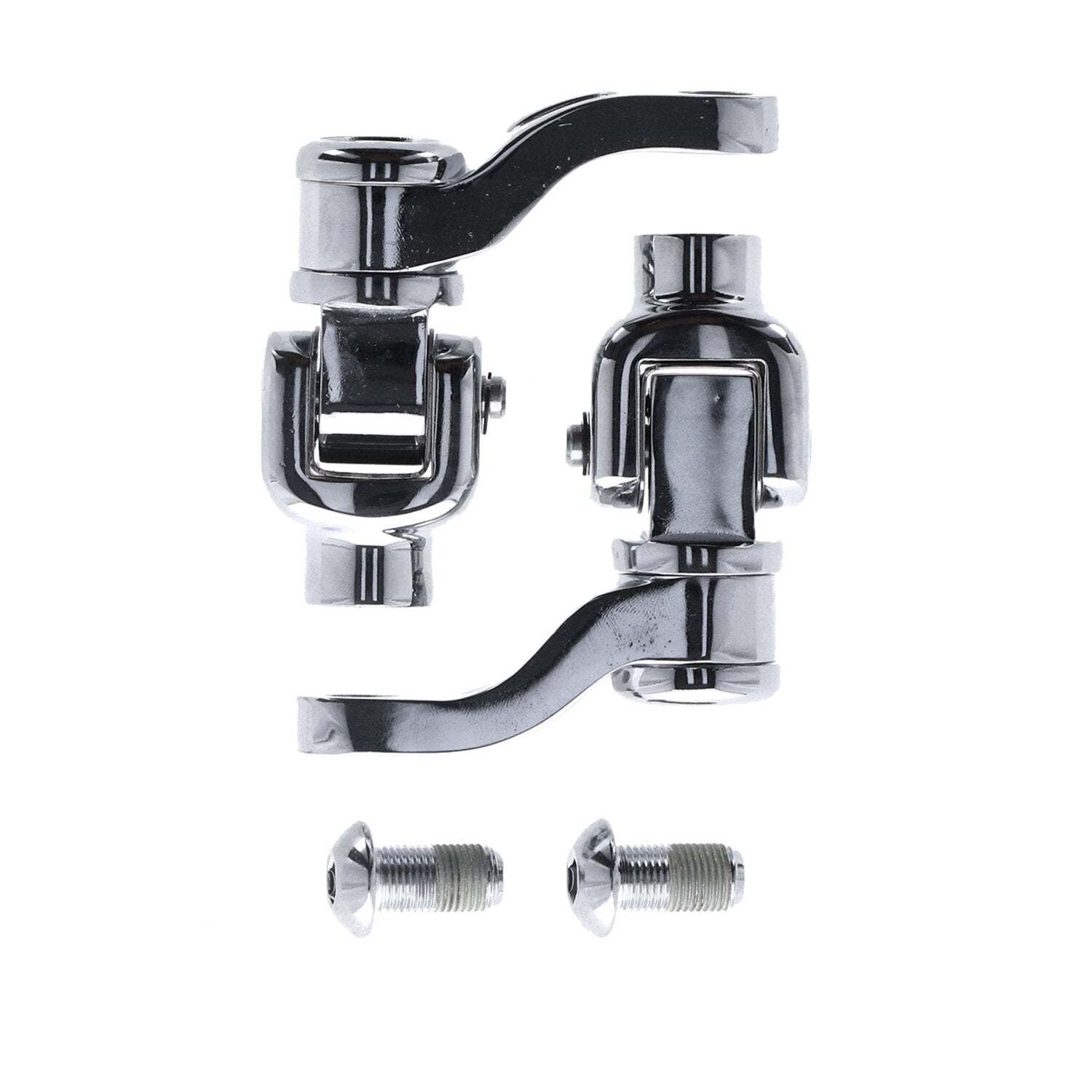 MCS M8 Softail passenger footpeg mount kit 360° adj - Chrome