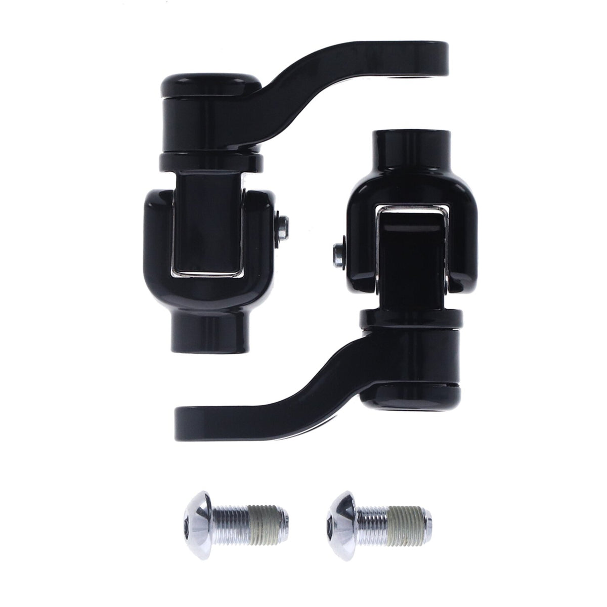 MCS M8 Softail passenger footpeg mount kit 360° adj - Black