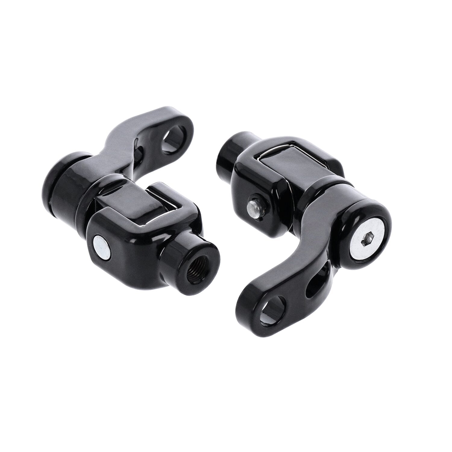 MCS M8 Softail passenger footpeg mount kit 360° adj - Black