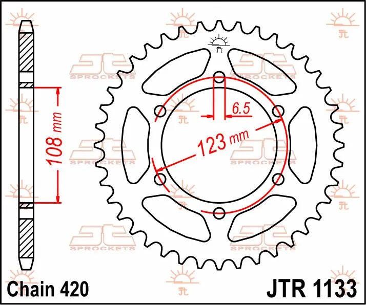 Jt Sprockets Steel Rear Sprocket - 53t