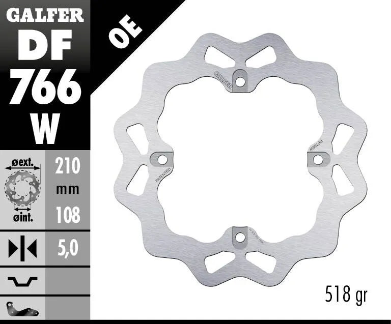 Galfer Wave Bremsscheibe - Hochleistungsbremsung - Hinten