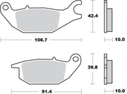 Moto-Master Keramik Bremsbeläge Set - Hinten