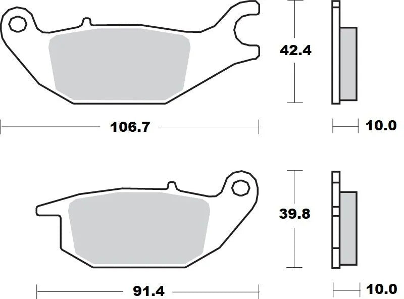 Moto-Master Keramik Bremsbeläge Set - Hinten