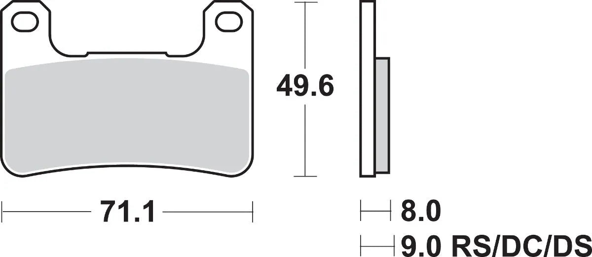 SBS HS Street Excel Sinter Bremsbeläge Vorne - Vorne