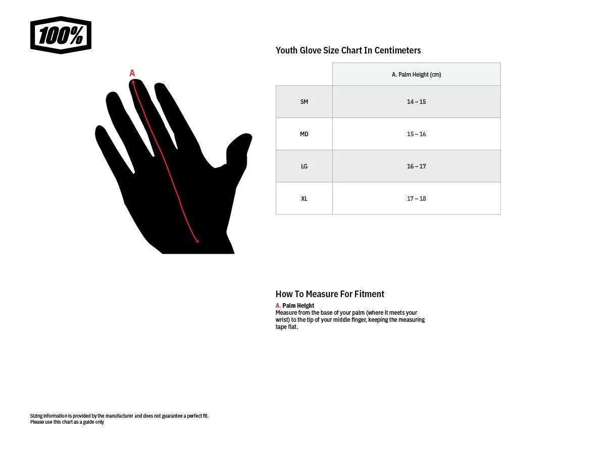 100% Youth Brisker Cold Weather Gloves - Black/Gray